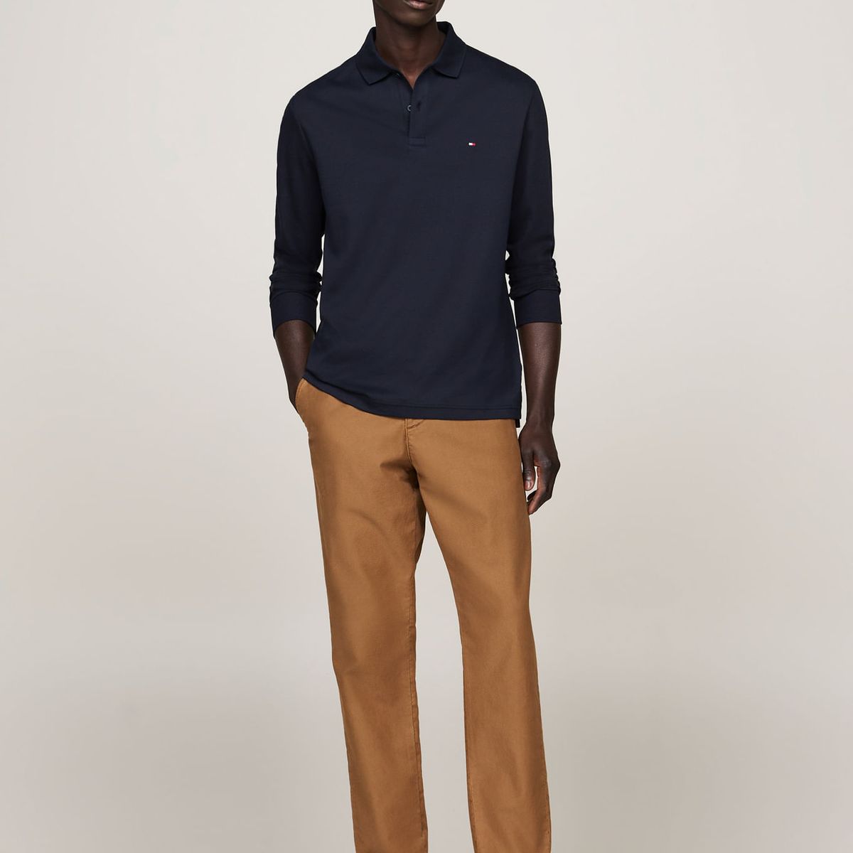 TOMMY HILFIGER - POLO M/L L/S LIQUID COTTON REG POLO