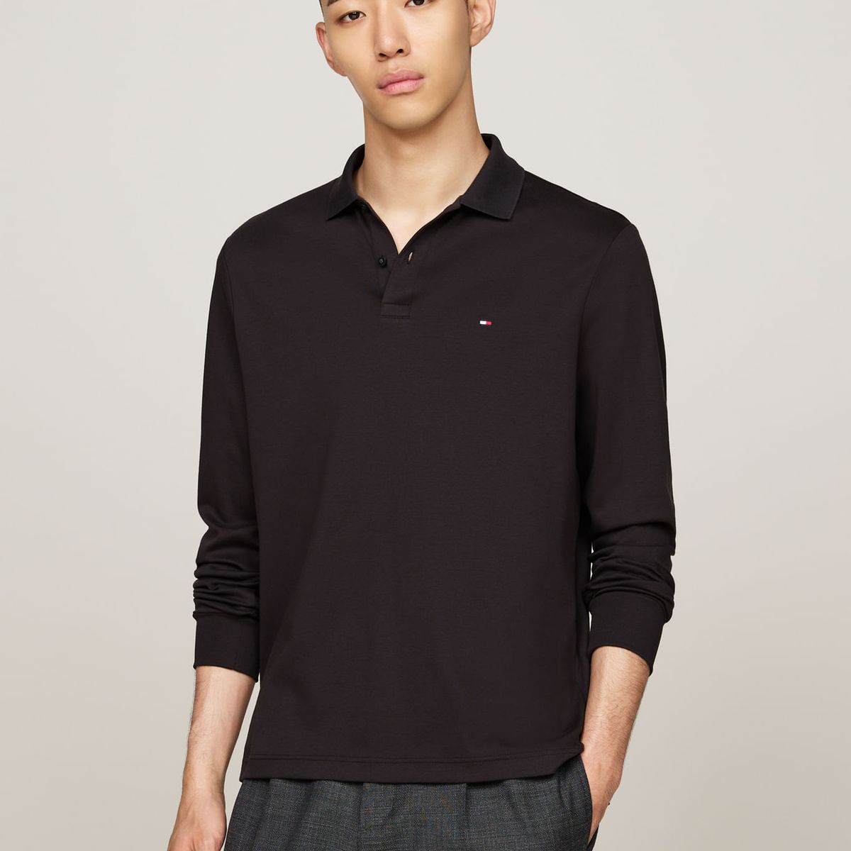 TOMMY HILFIGER - POLO M/L L/S LIQUID COTTON REG POLO TH