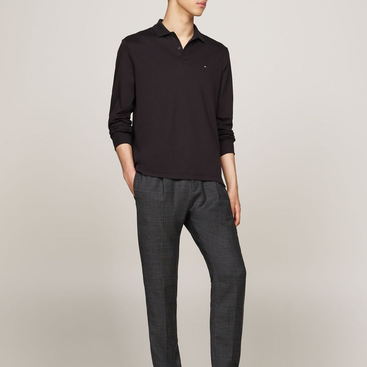 TOMMY HILFIGER - POLO M/L L/S LIQUID COTTON REG POLO TH