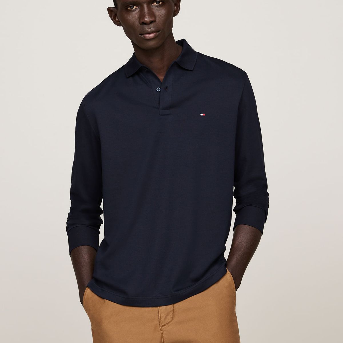 TOMMY HILFIGER - POLO M/L L/S LIQUID COTTON REG POLO