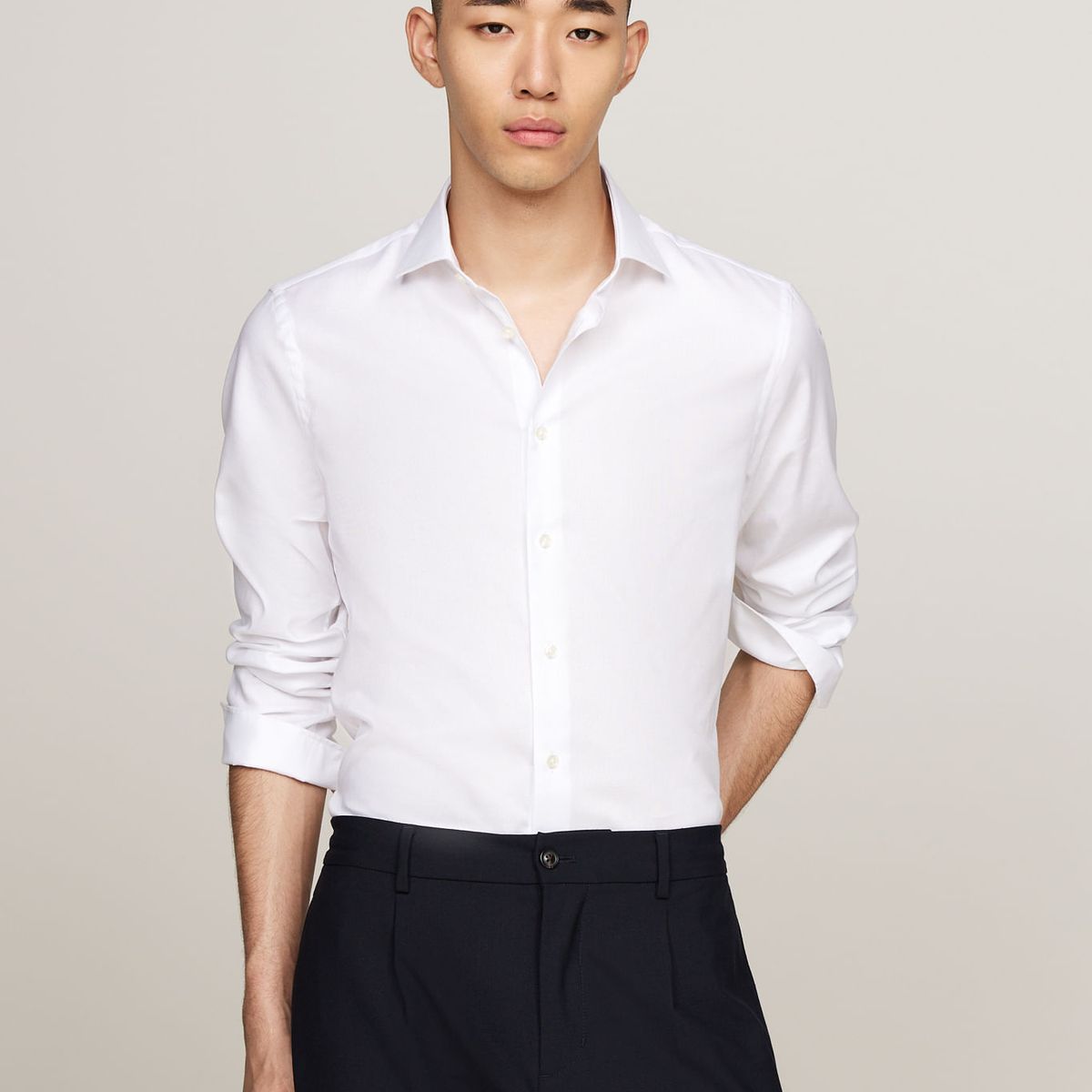 TOMMY HILFIGER - CAMISA FLEX COLLAR DOBBY SF SHIRT TH