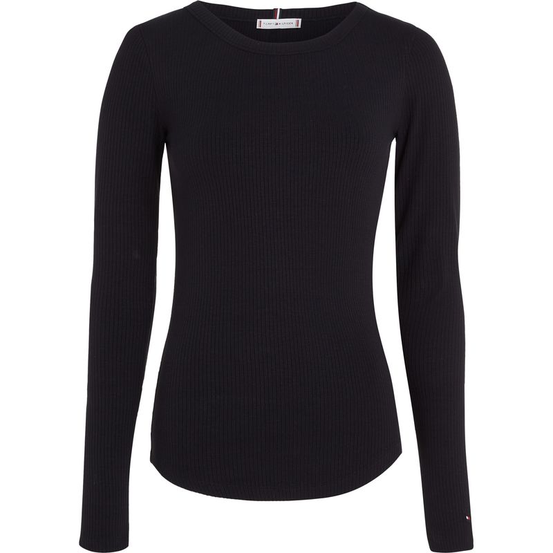 TOMMY HILFIGER - CAMISETA M/L SLIM 5X2 RIB O-NK LS TH