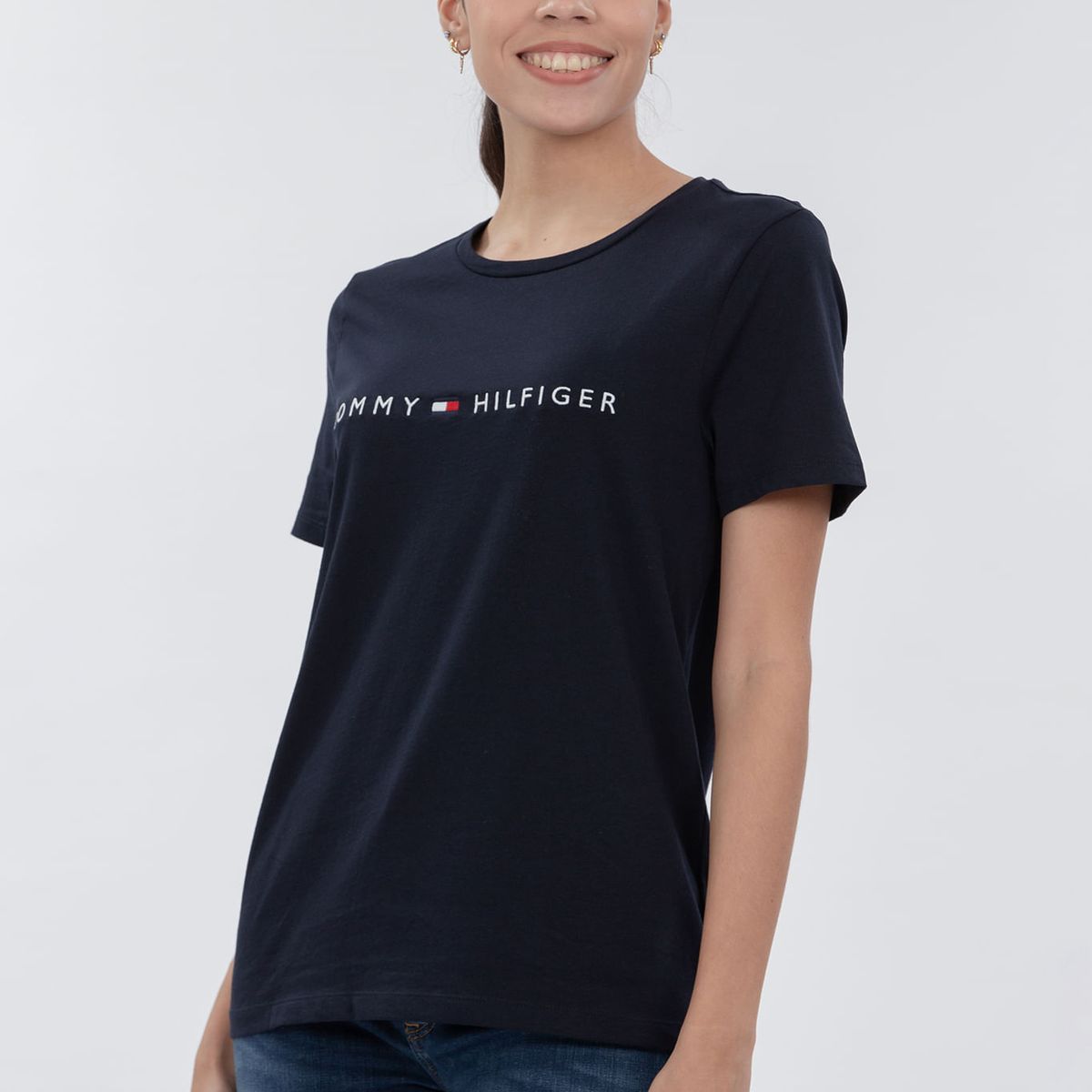 TOMMY HILFIGER - CAMISETA W CREW CORPORATE LOGO TEE