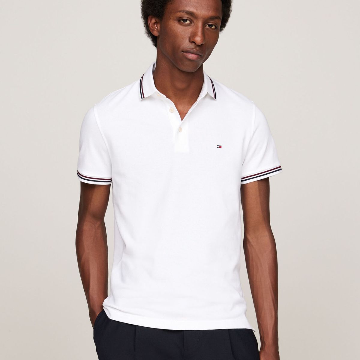TOMMY HILFIGER - POLO M/C TIPPED SLIM FIT POLO