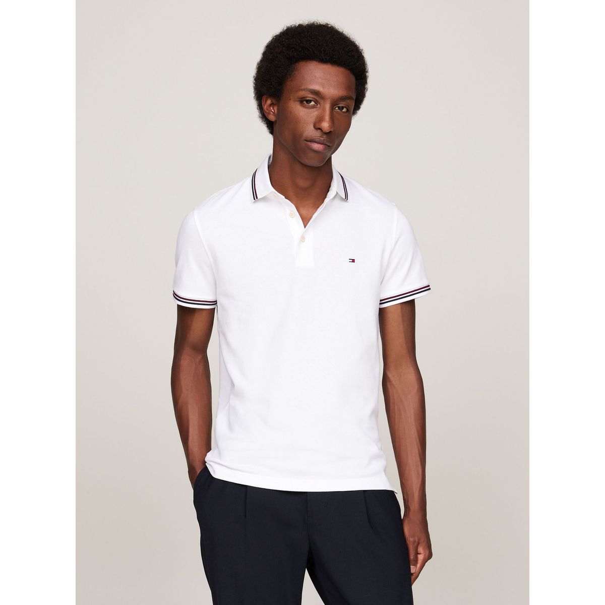 TOMMY HILFIGER - POLO M/C TIPPED SLIM FIT POLO