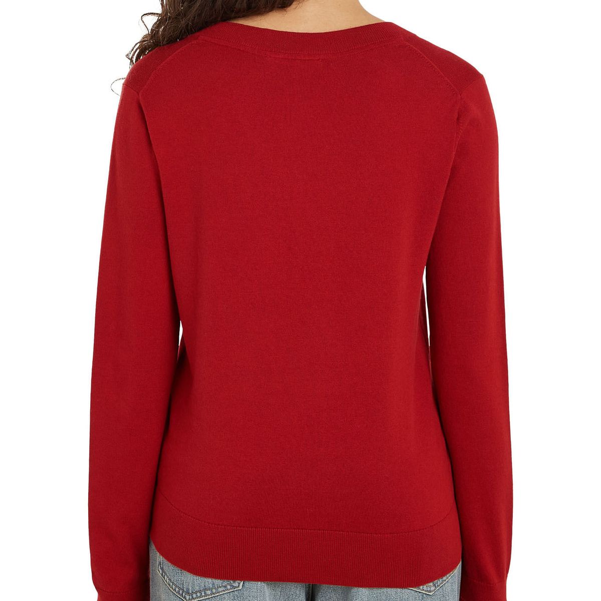 TOMMY HILFIGER - SWEATER CO JERSEY STITCH V-NK SWEATER