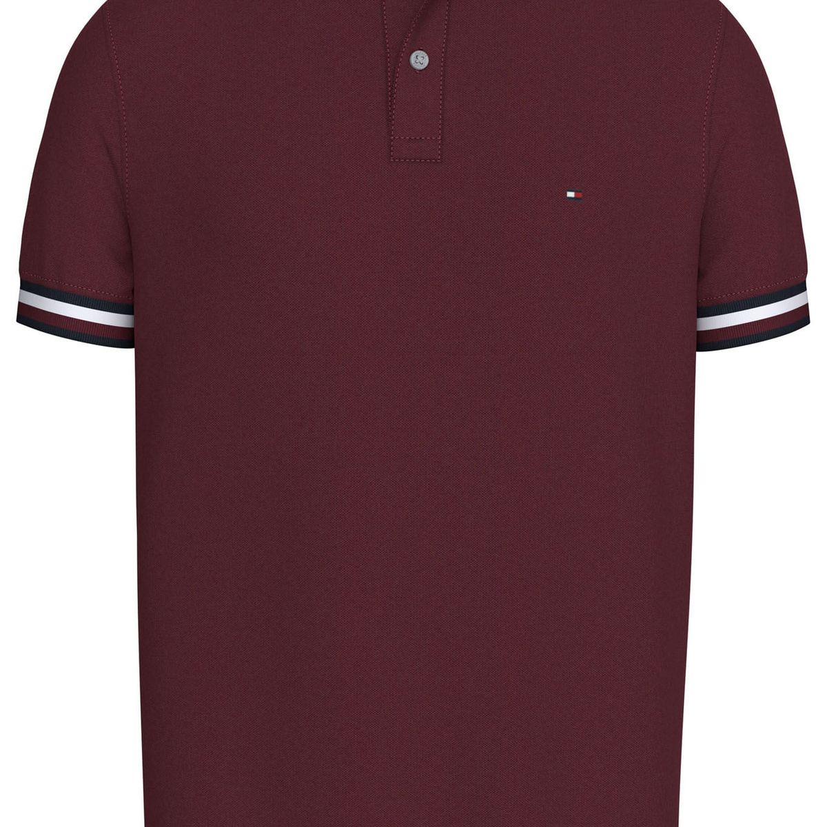TOMMY HILFIGER - POLO M/C TWO TONE SHADO COLLAR REG POLO TH