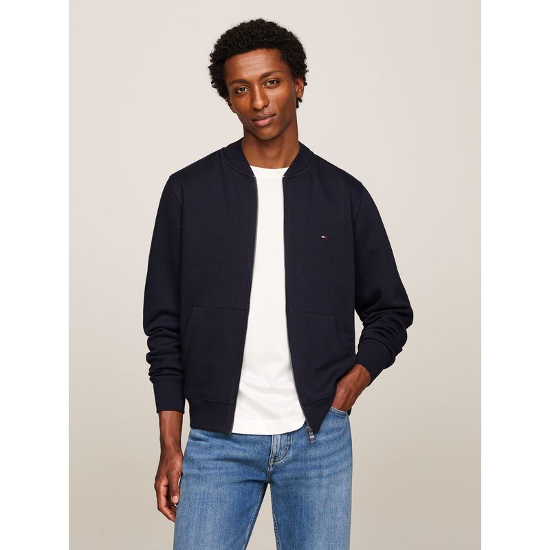 TOMMY HILFIGER - SWEATSHIRT FLAG LOGO BASEBALL ZIP THROUGH