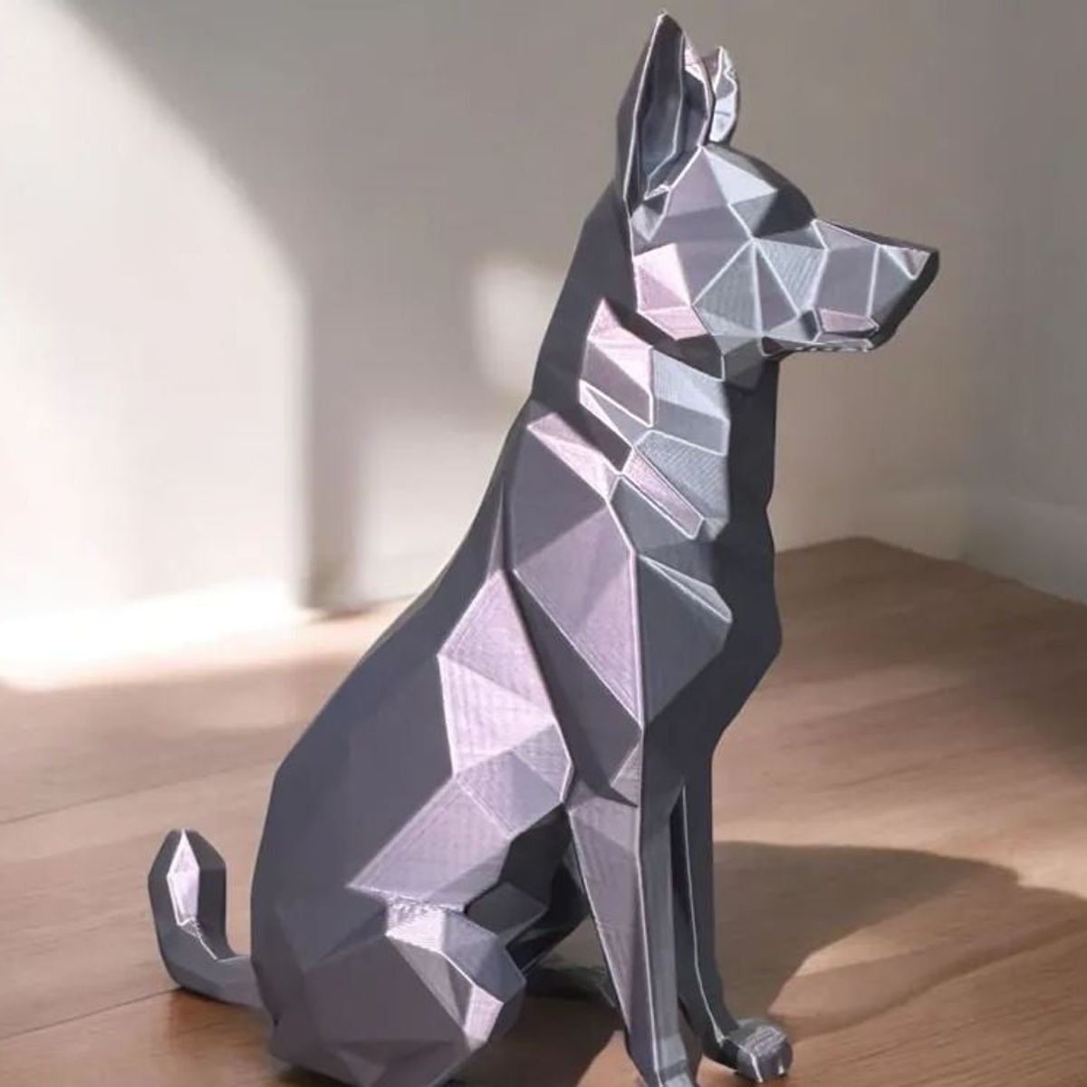 GENERICO - ADORNO EXCLUSIVO PERRO PASTOR ALEMAN GRIS 23cm x 8cm x 20cm