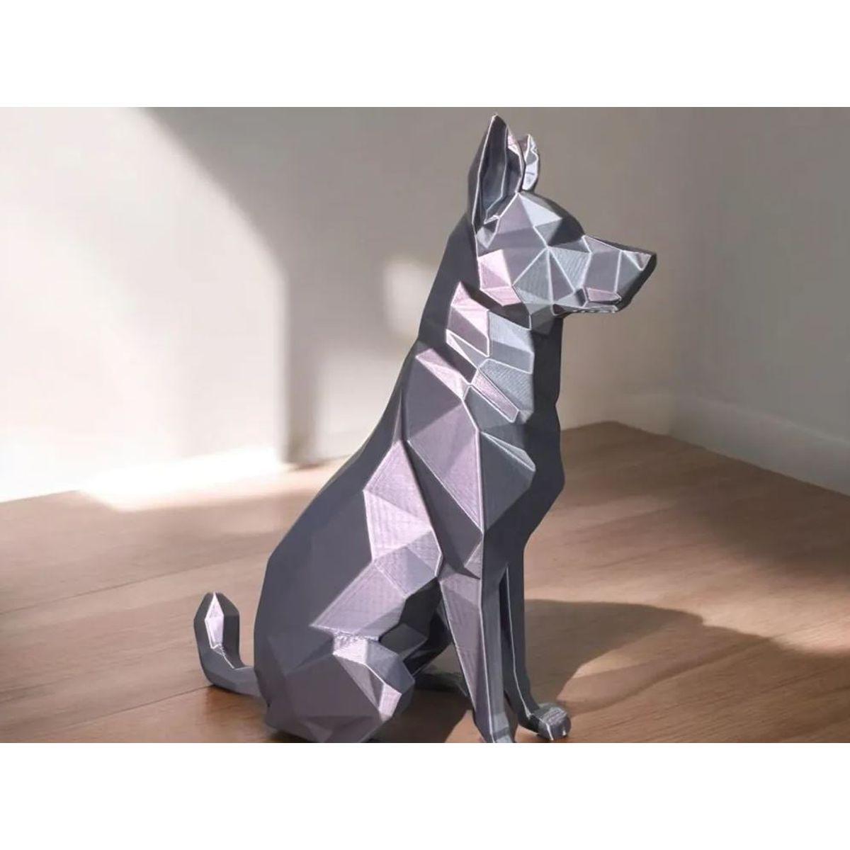 GENERICO - ADORNO EXCLUSIVO PERRO PASTOR ALEMAN GRIS 23cm x 8cm x 20cm