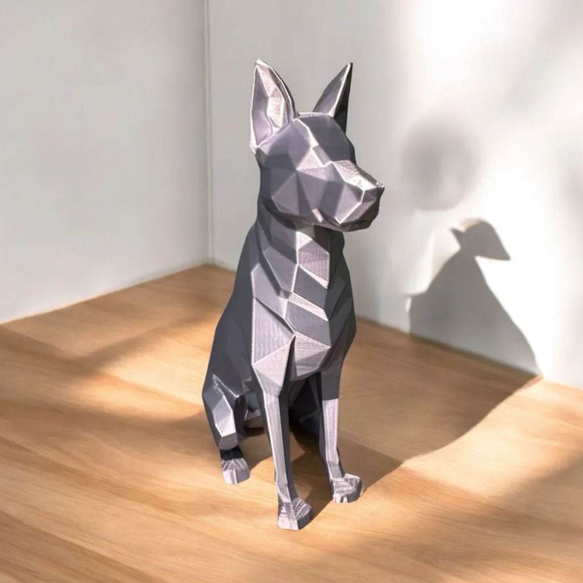 GENERICO - ADORNO EXCLUSIVO PERRO PASTOR ALEMAN GRIS 23cm x 8cm x 20cm