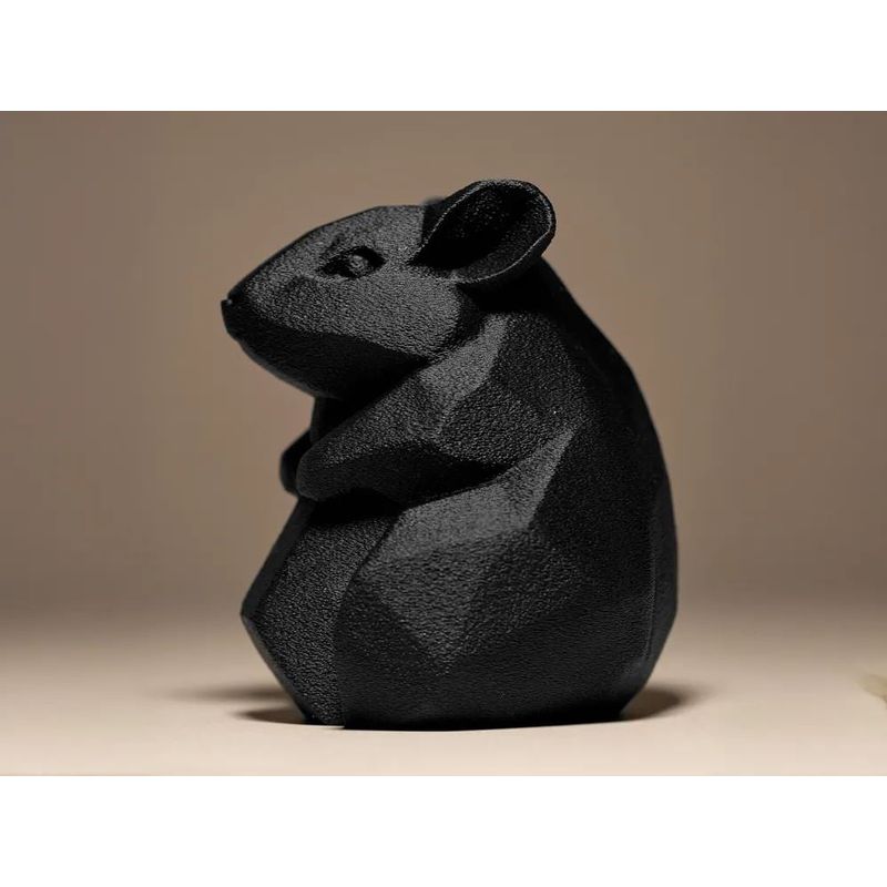 GENERICO - ADORNO EXCLUSIVO HAMSTER NEGRO 23cm x 18cm x 20cm