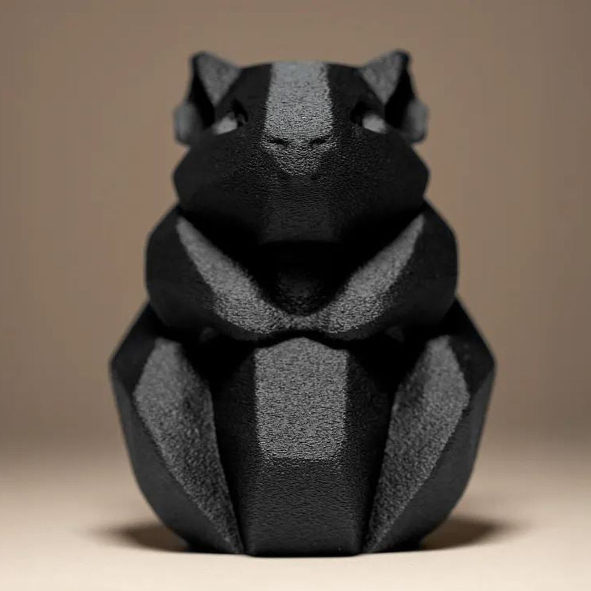 GENERICO - ADORNO EXCLUSIVO HAMSTER NEGRO 23cm x 18cm x 20cm