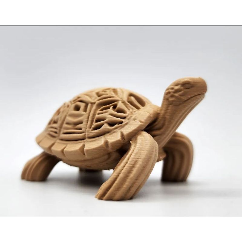 GENERICO - ADORNO EXCLUSIVO TORTUGA MARRON CLARO 23cm x 32cm x 46cm