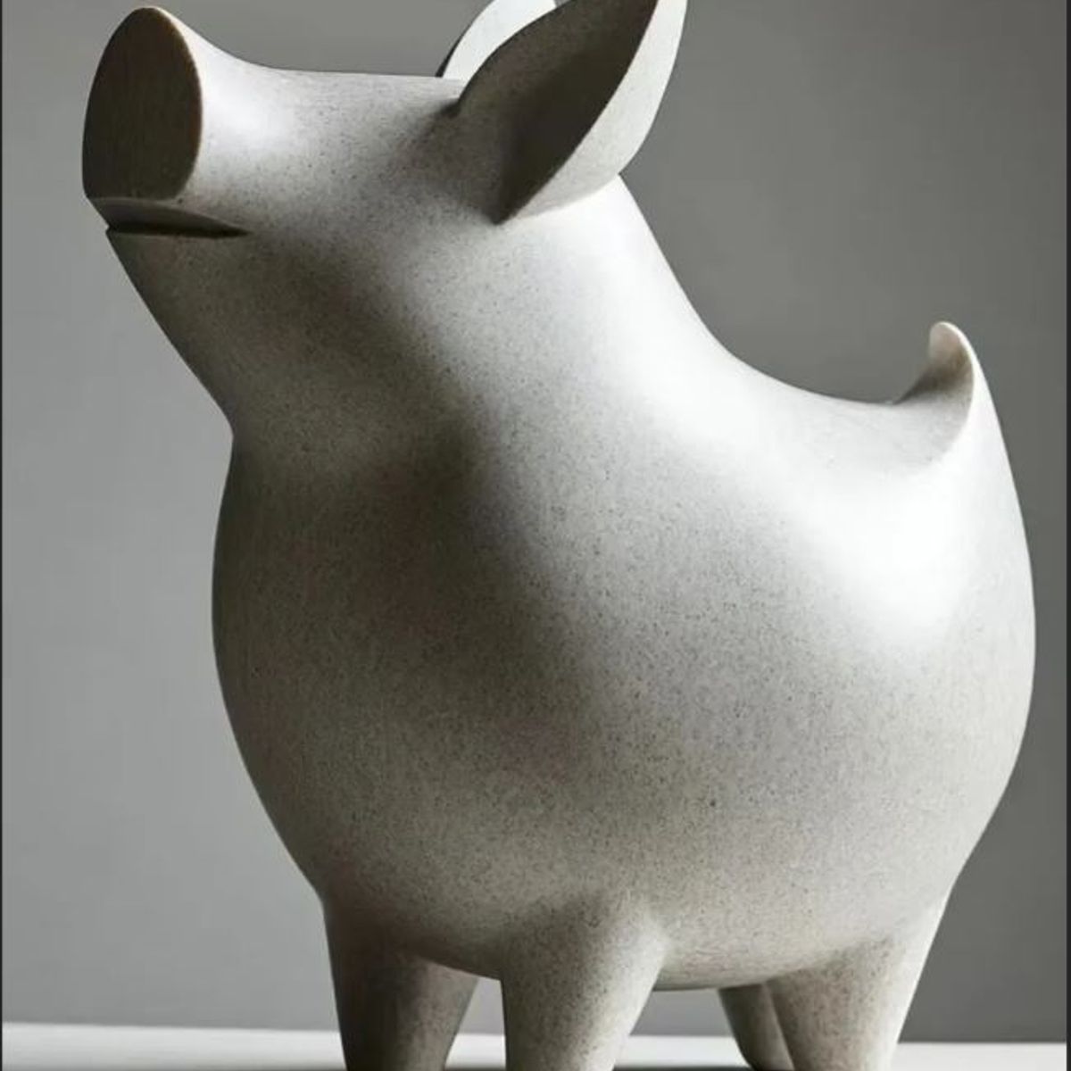 GENERICO - ADORNO EXCLUSIVO CERDO BLANCO 23cm x 12cm x 20cm