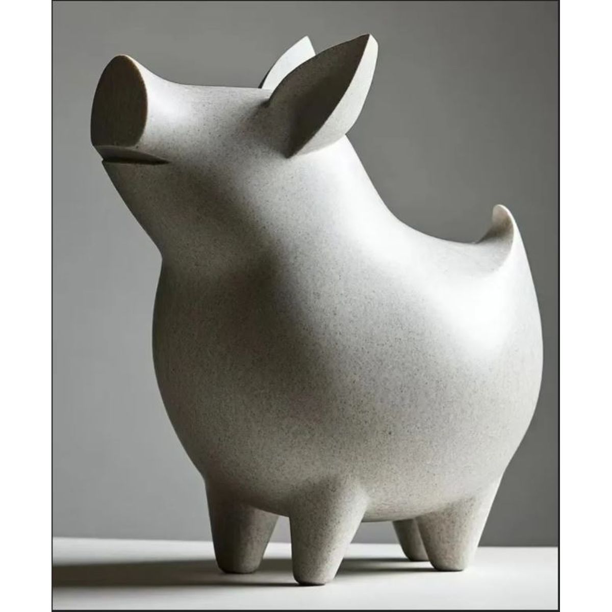 GENERICO - ADORNO EXCLUSIVO CERDO BLANCO 23cm x 12cm x 20cm