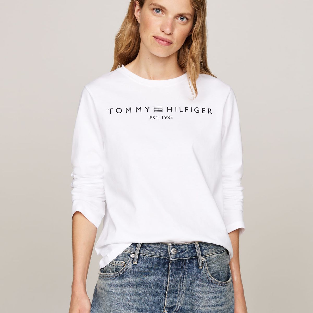 TOMMY HILFIGER - CAMISETA M/L REG CORP LOGO C-NK LS TH