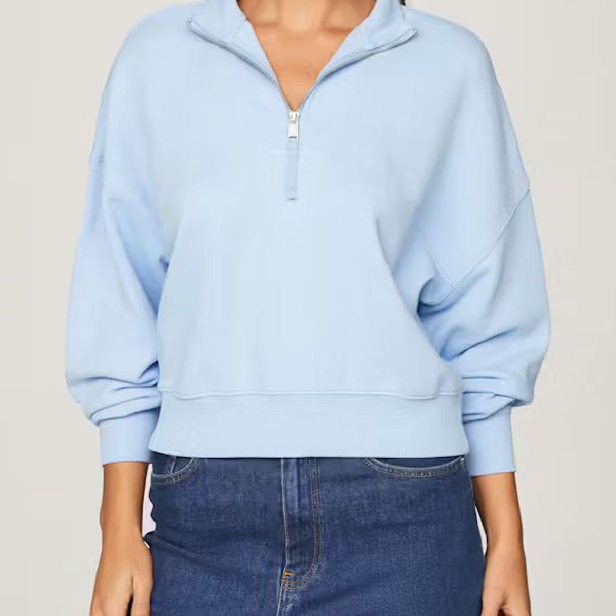 TOMMY HILFIGER - SWEATSHIRT REG MINI CORP 1/2 ZIP SWTSHRT