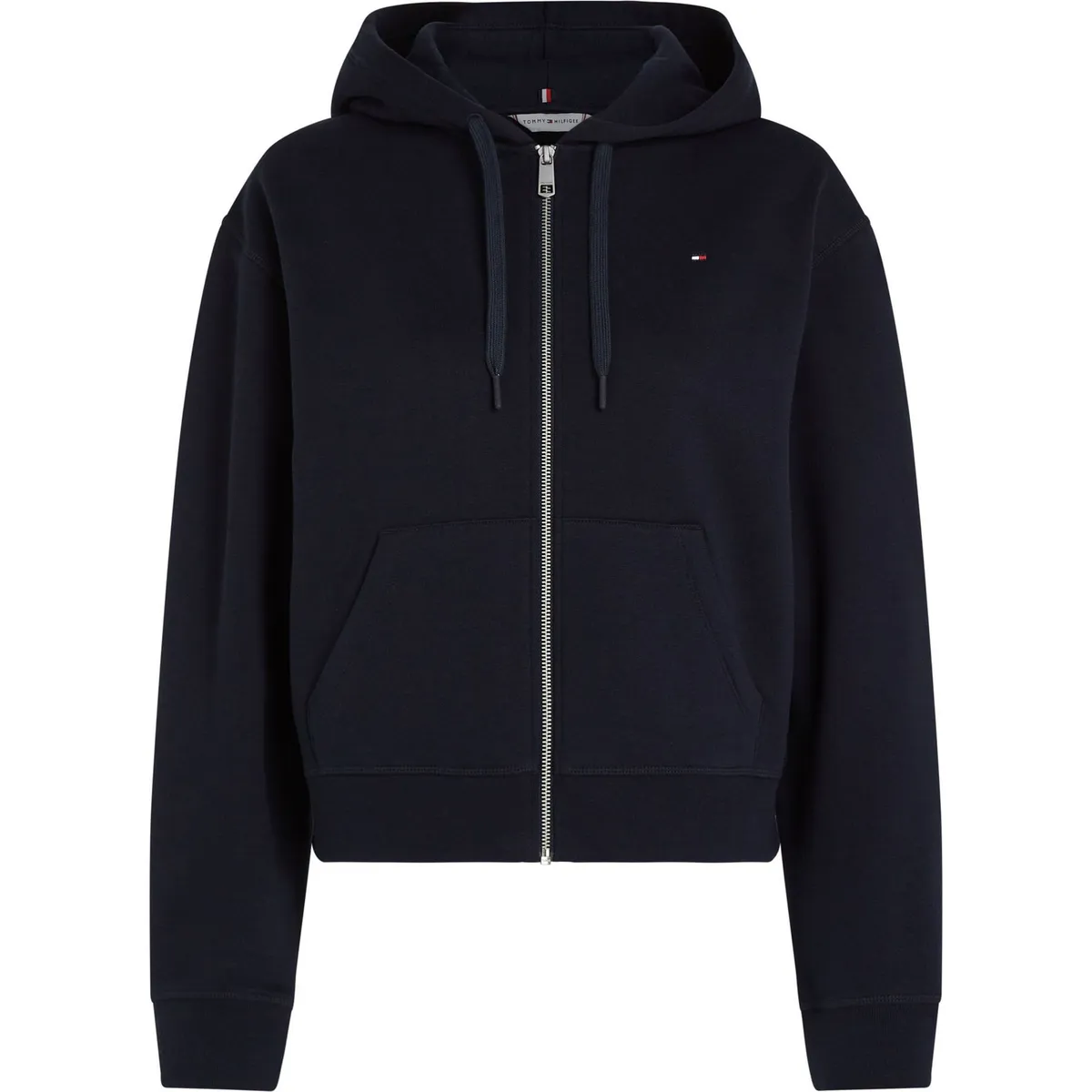 TOMMY HILFIGER - SWEATSHIRT REG FLAG ON CHEST ZIP HOODIE