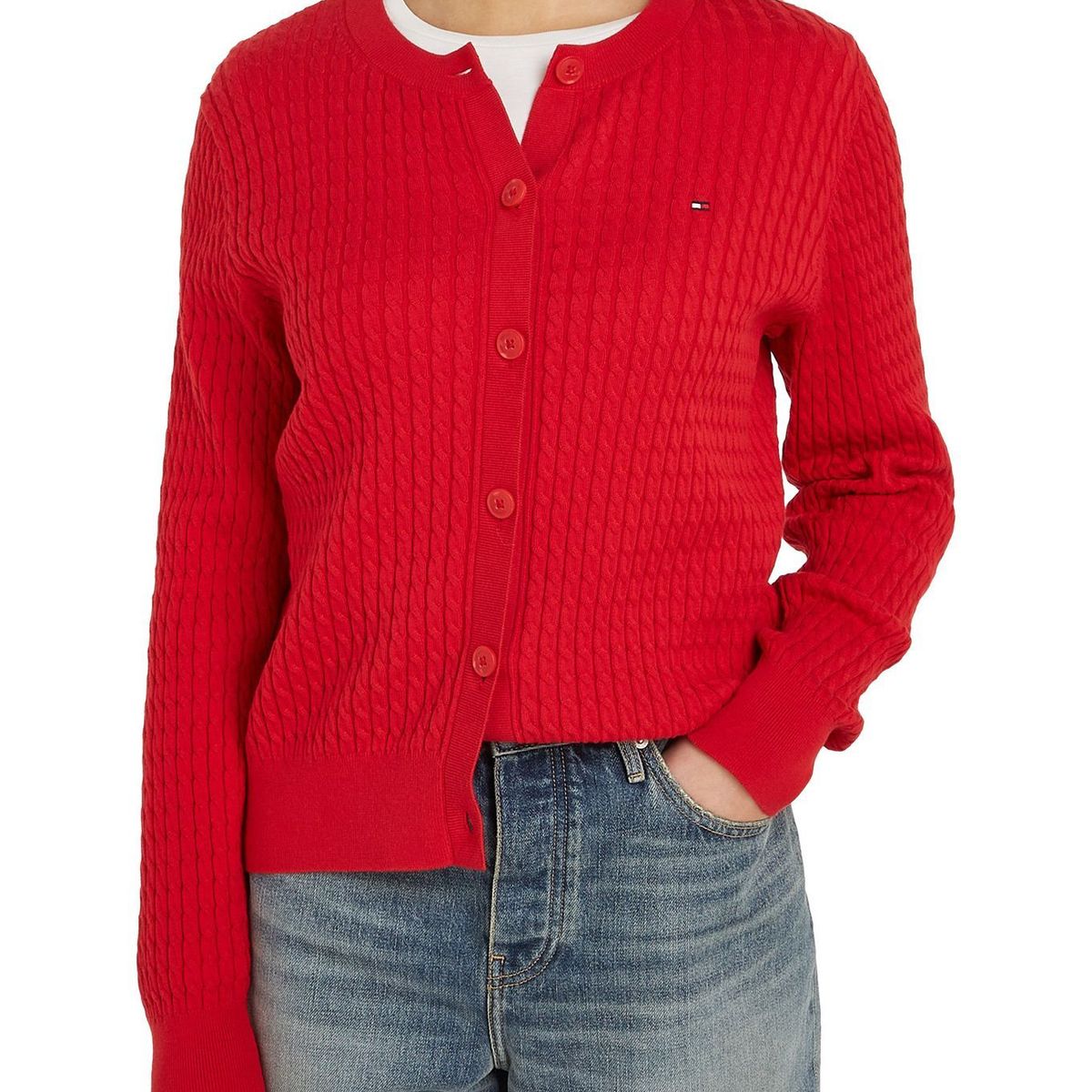 TOMMY HILFIGER - SWEATER CO CABLE C-NK CARDIGAN