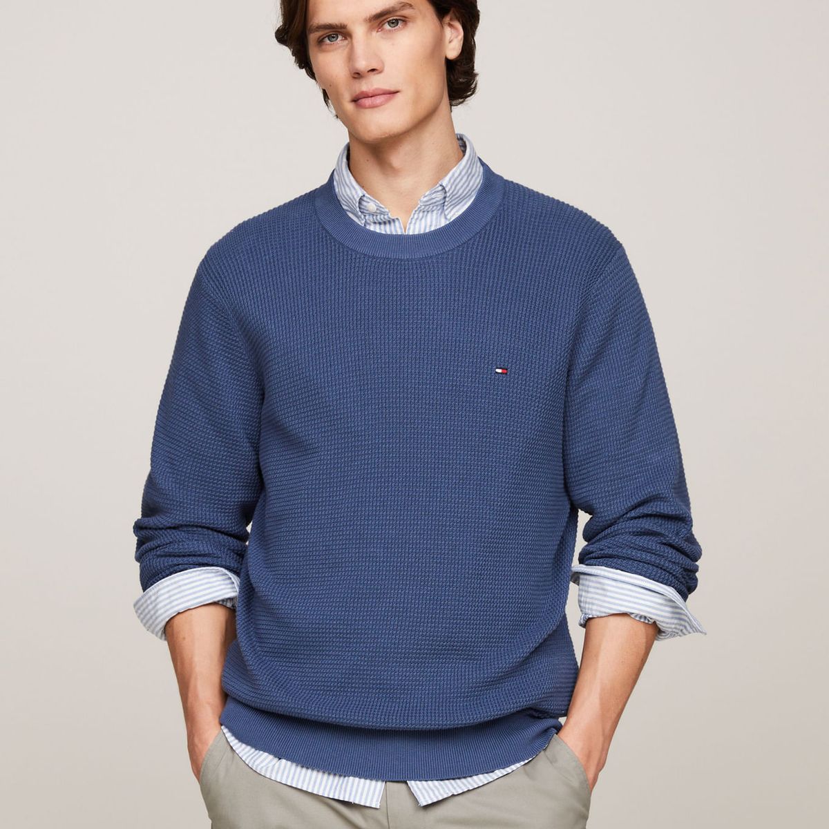 TOMMY HILFIGER - REFINED STRUCTURE CREW NK TH