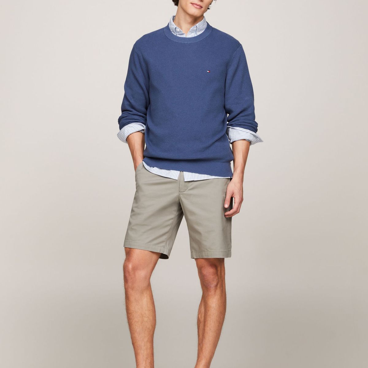 TOMMY HILFIGER - REFINED STRUCTURE CREW NK TH