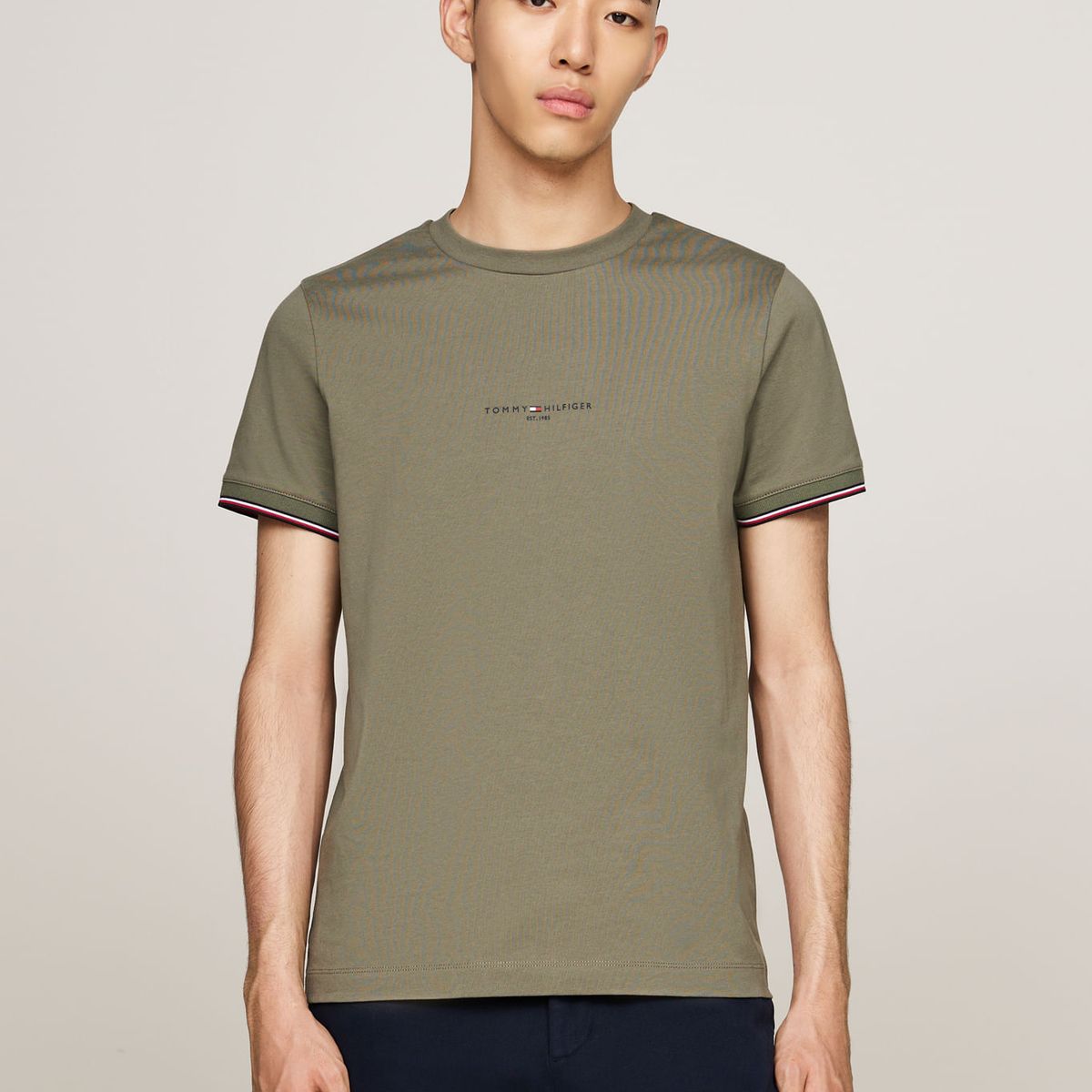 TOMMY HILFIGER - CAMISETA TOMMY LOGO TIPPED TEE TH