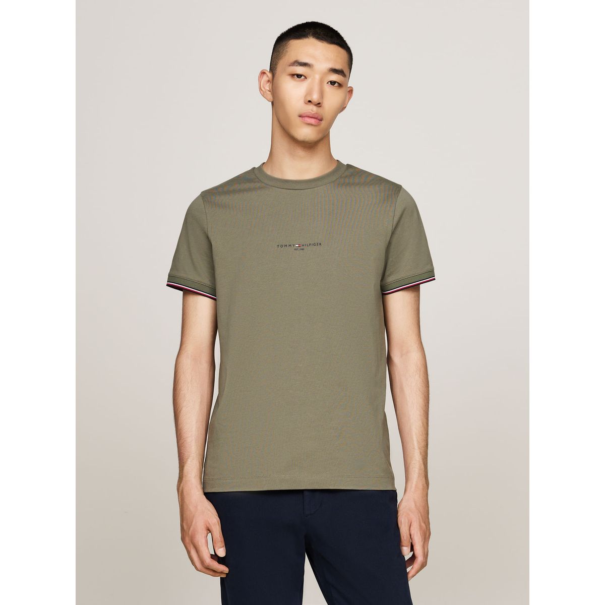 TOMMY HILFIGER - CAMISETA TOMMY LOGO TIPPED TEE TH