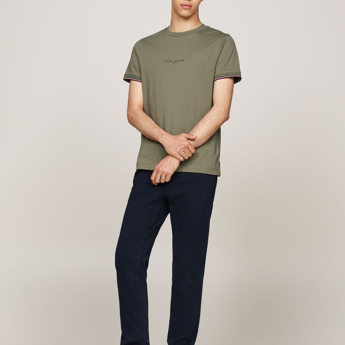 TOMMY HILFIGER - CAMISETA TOMMY LOGO TIPPED TEE TH