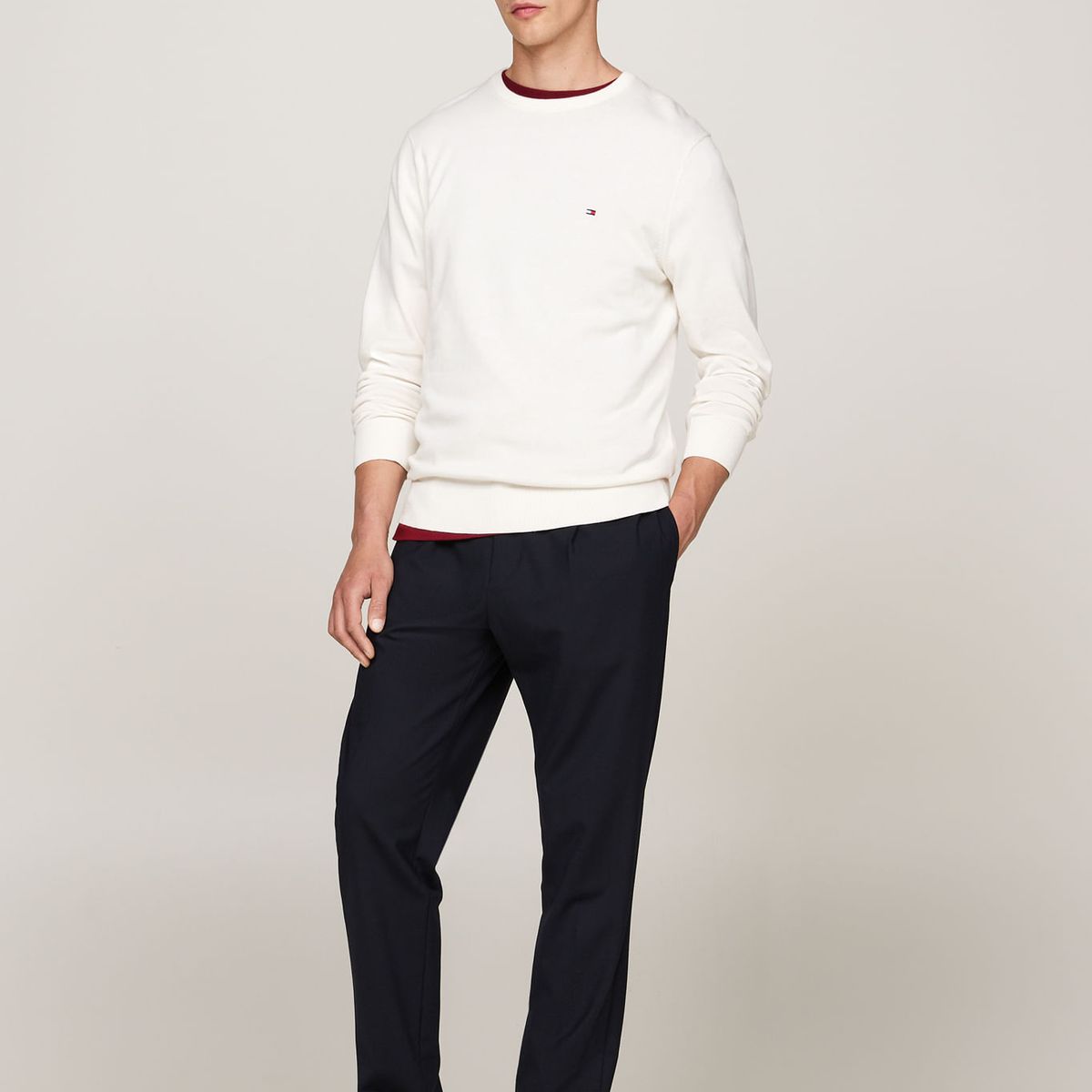 TOMMY HILFIGER - SWEATER ESSENTIAL COTTON CREW NECK