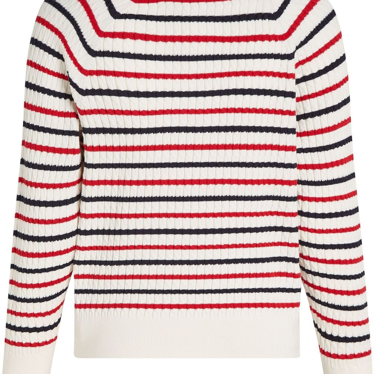 TOMMY HILFIGER - SWEATER CO CABLE V-NK SWEATER
