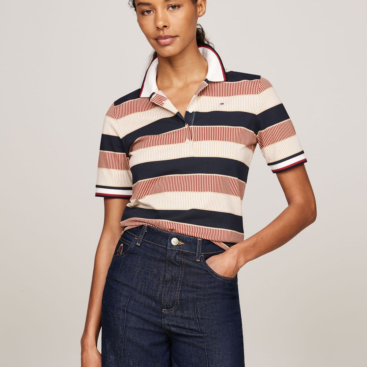 TOMMY HILFIGER - POLO REG AOP PIQUE POLO SS