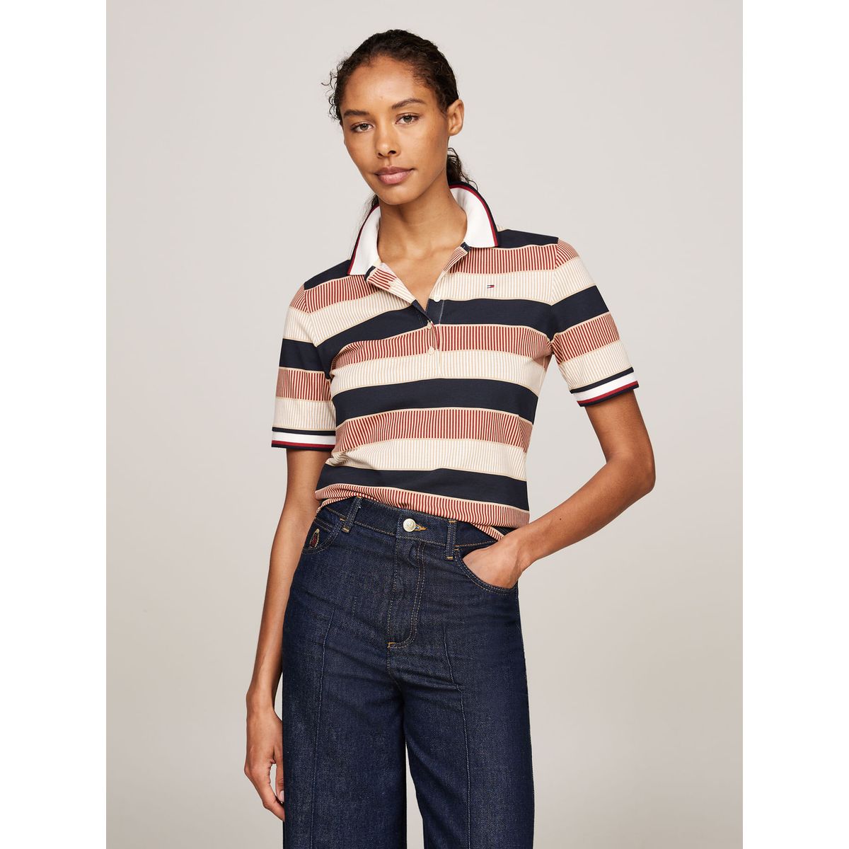 TOMMY HILFIGER - POLO REG AOP PIQUE POLO SS