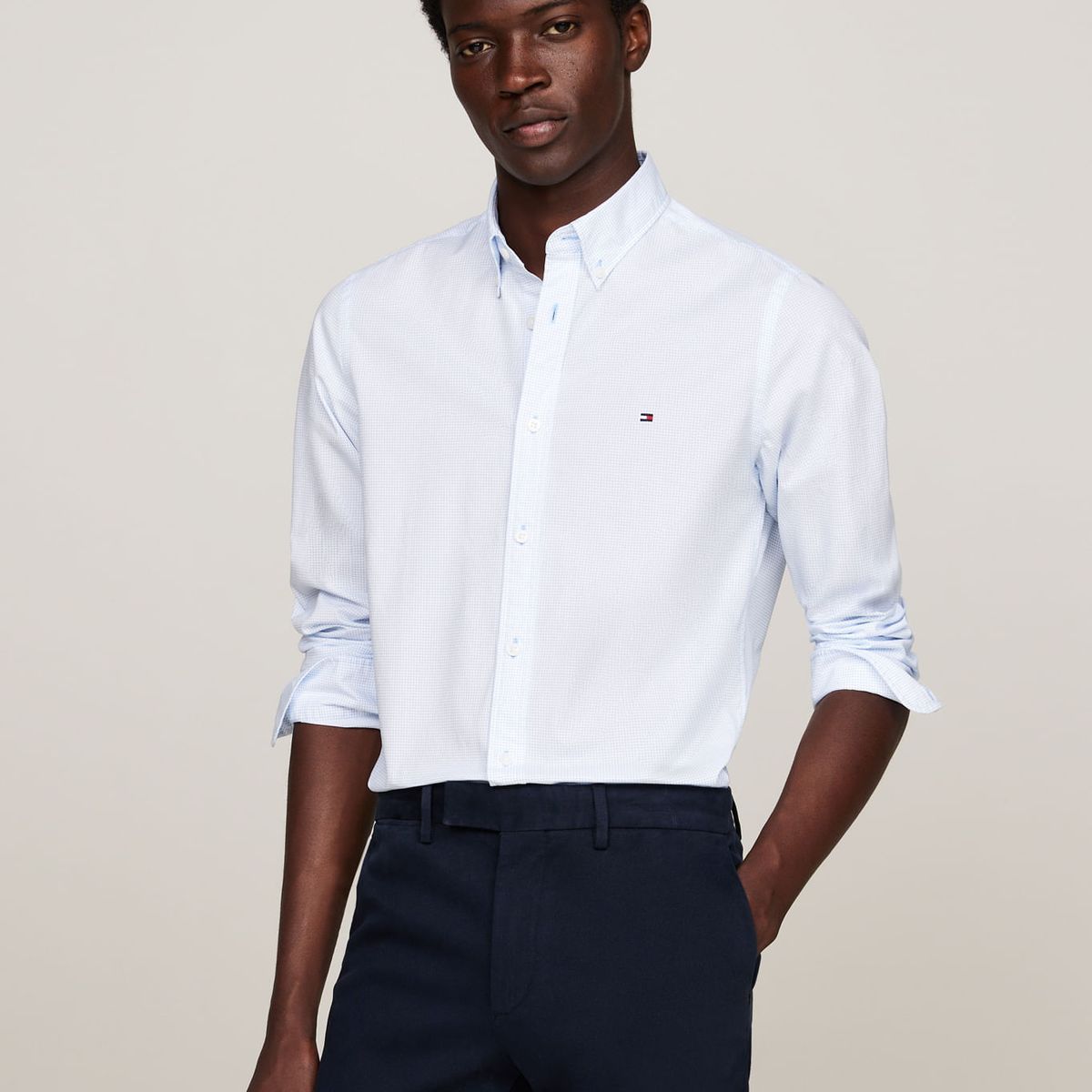 TOMMY HILFIGER - CAMISA MICRO PRINT SF SHIRT TH