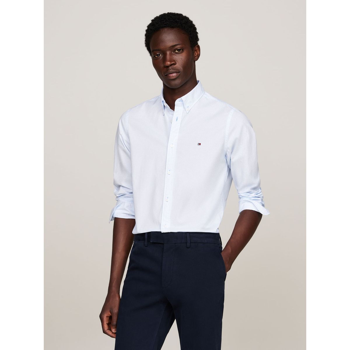 TOMMY HILFIGER - CAMISA MICRO PRINT SF SHIRT TH