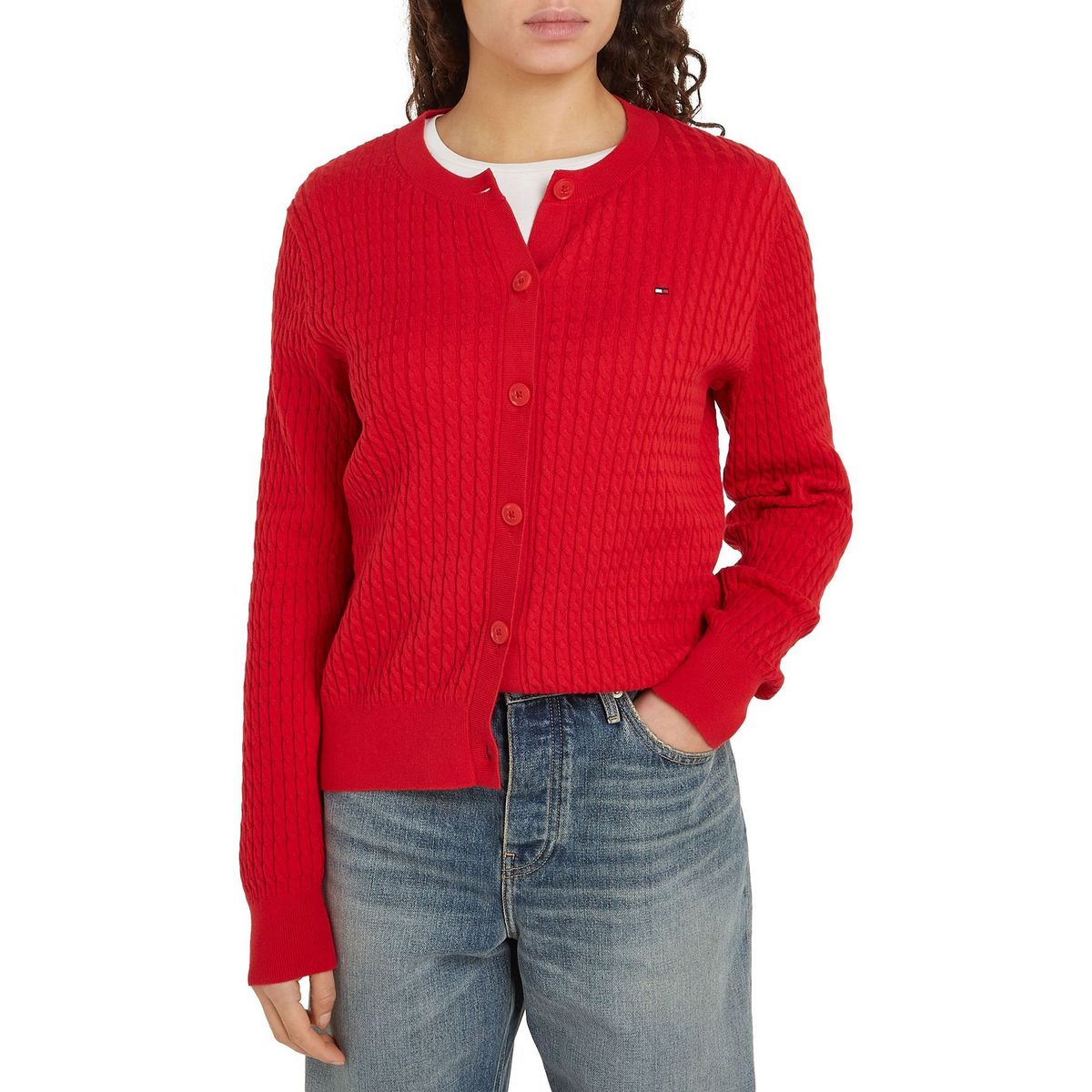 TOMMY HILFIGER - SWEATER CO CABLE C-NK CARDIGAN