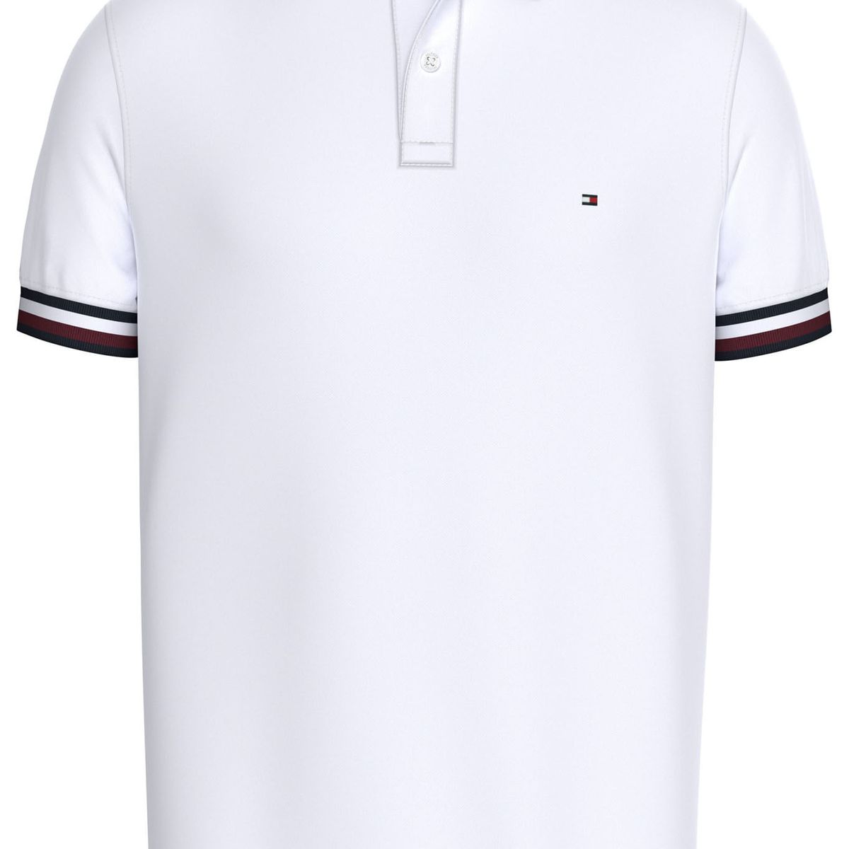 TOMMY HILFIGER - POLO M/C TWO TONE SHADO COLLAR REG POLO TH