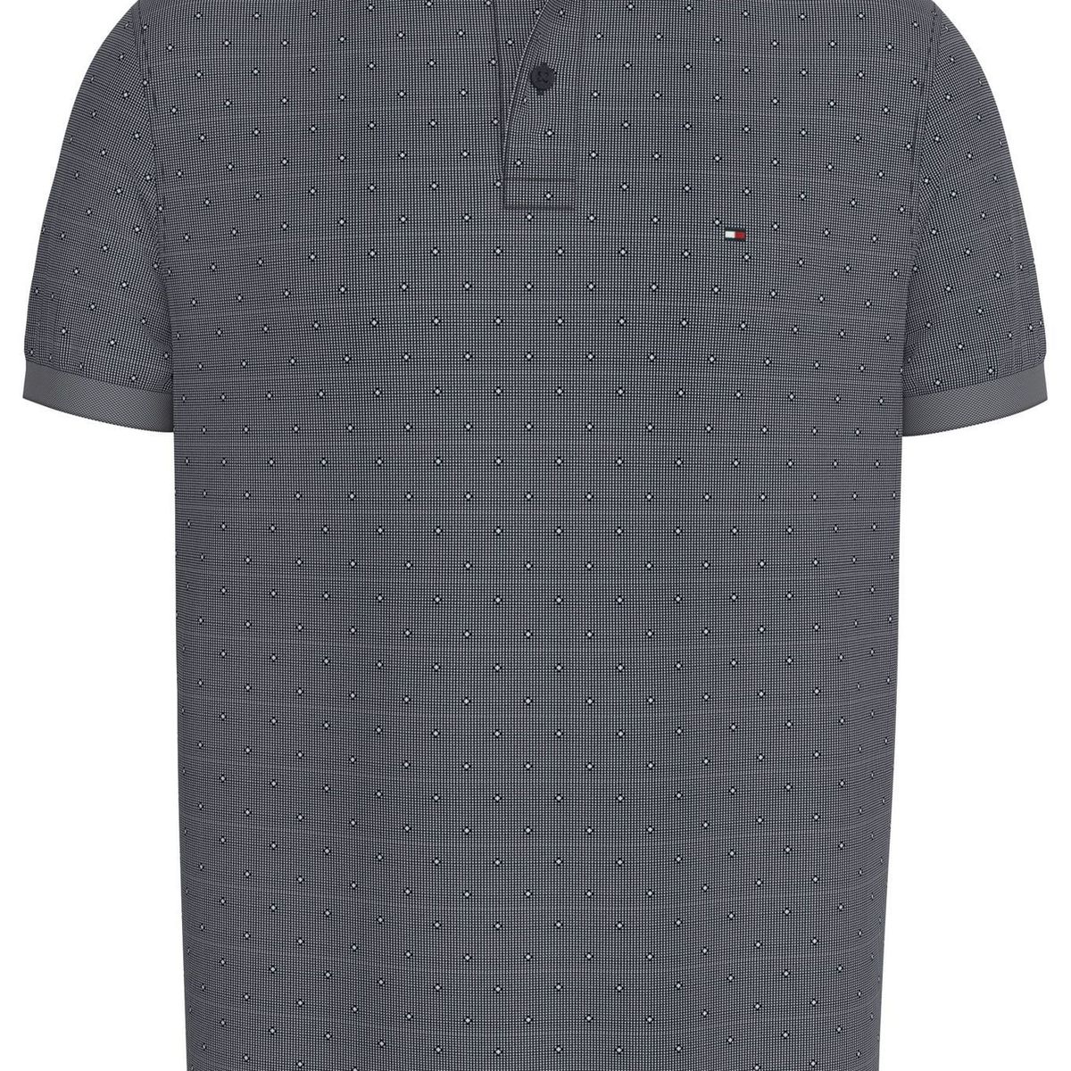 TOMMY HILFIGER - POLO M/C INTERLOCK MICROPATERN REG POLO TH