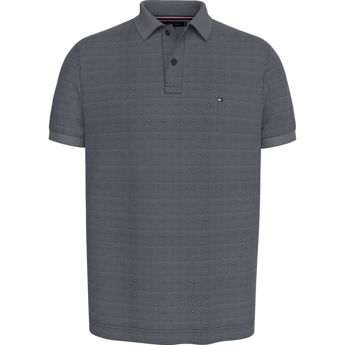 TOMMY HILFIGER - POLO M/C INTERLOCK MICROPATERN REG POLO TH