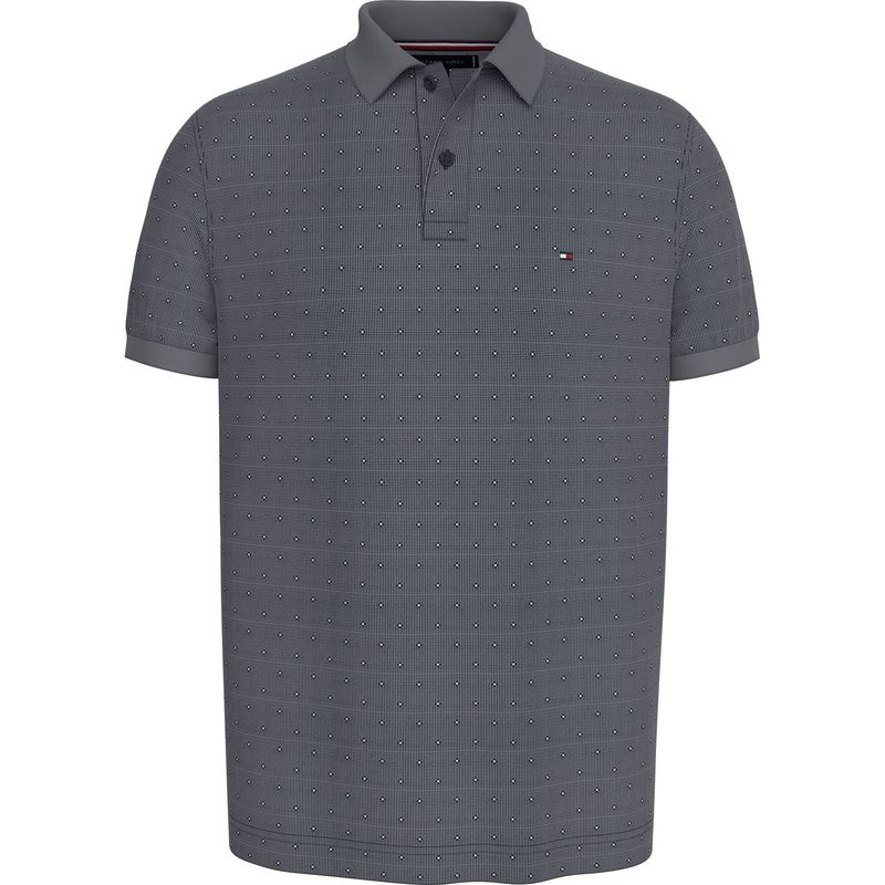 TOMMY HILFIGER - POLO M/C INTERLOCK MICROPATERN REG POLO