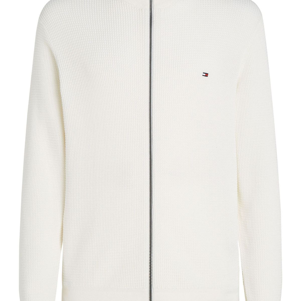 TOMMY HILFIGER - SWEATER REFINED STRUCTURE ZIP THRU