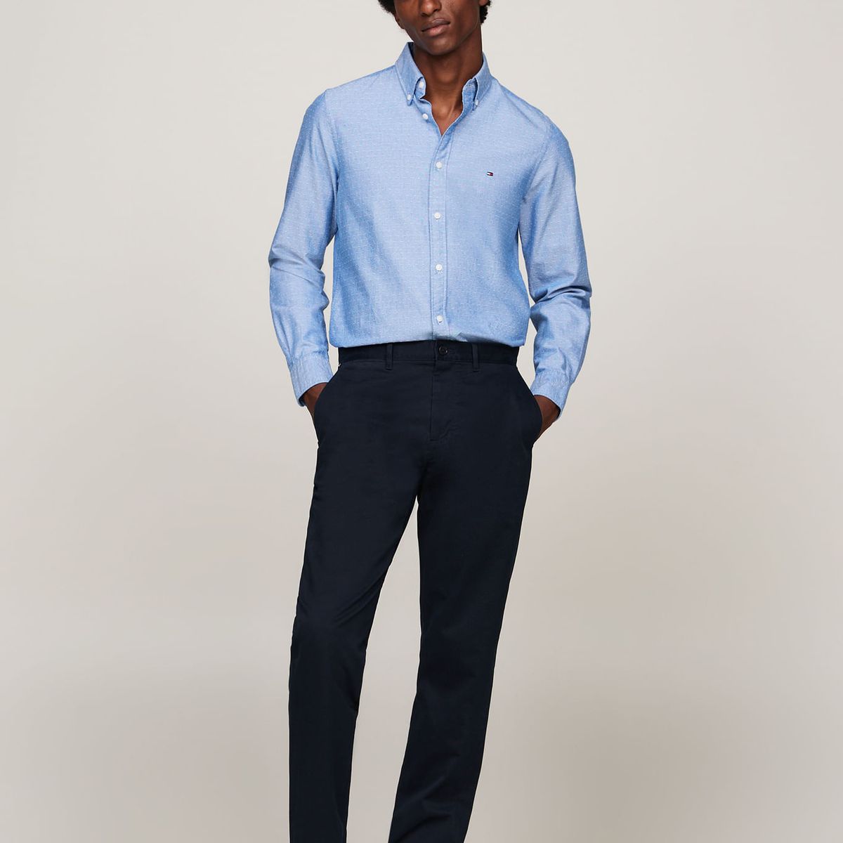 TOMMY HILFIGER - CAMISA OXFORD DOBBY SF SHIRT TH