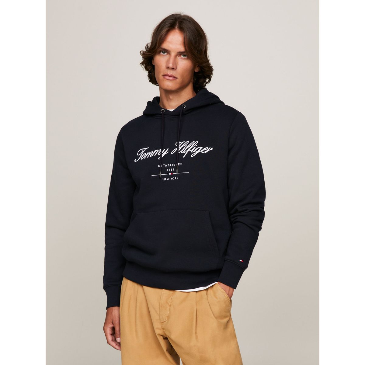 TOMMY HILFIGER - SWEATSHIRT SCRIPT LOGO HOODY
