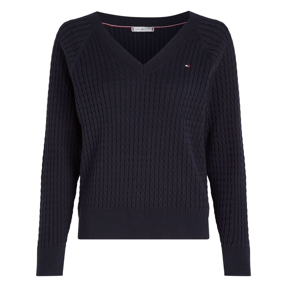 TOMMY HILFIGER - SWEATER CO CABLE V-NK SWEATER