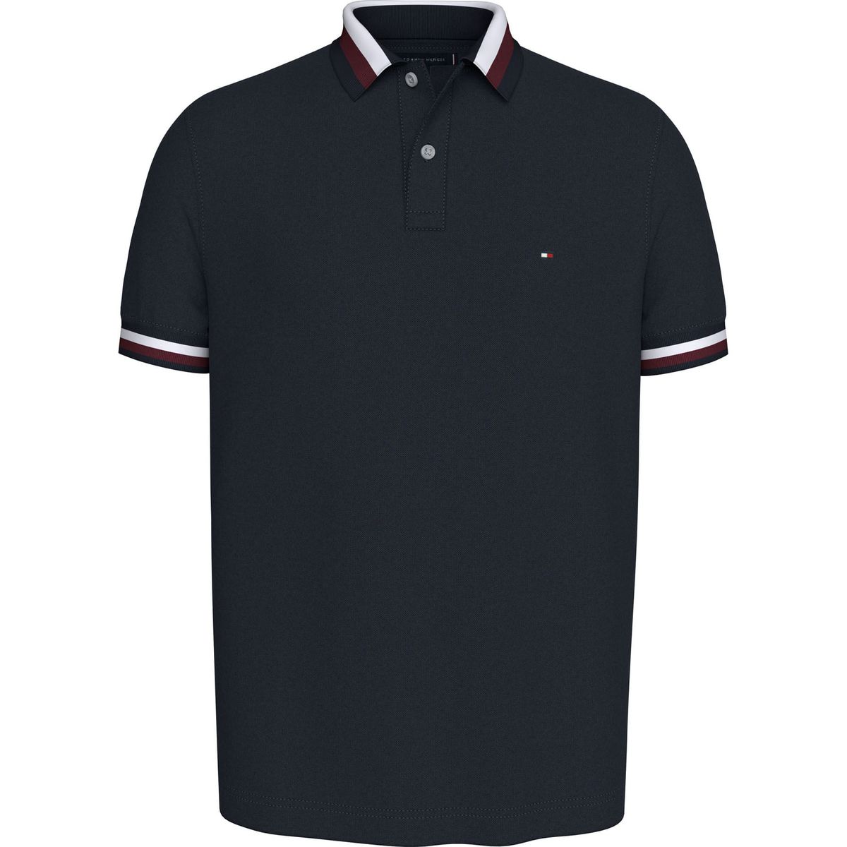 TOMMY HILFIGER - POLO M/C TWO TONE SHADO COLLAR REG POLO