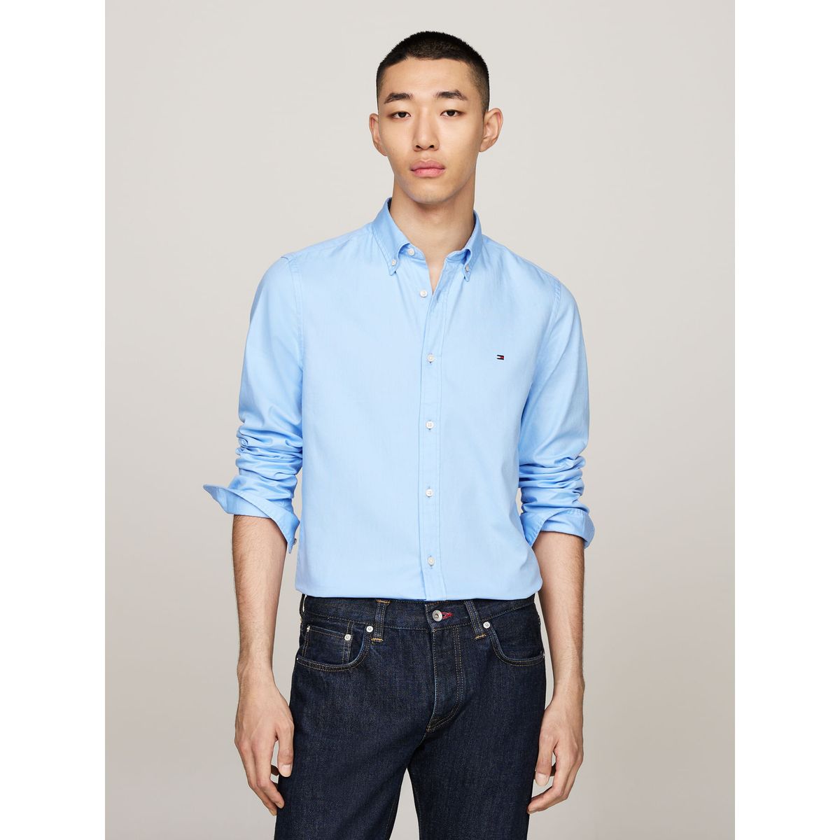 TOMMY HILFIGER - CAMISA FLEX DOBBY SF SHIRT TH