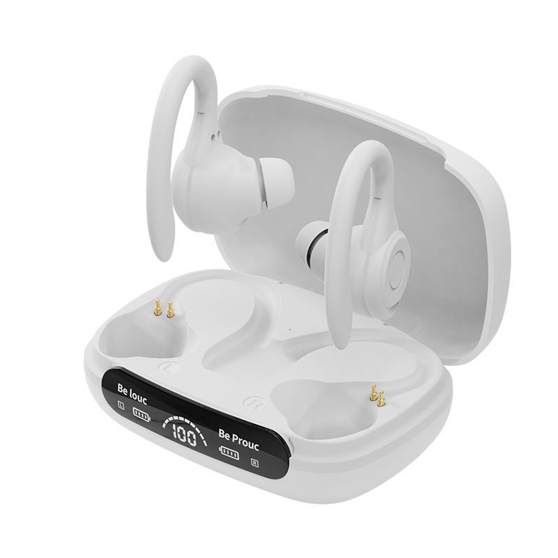 DANWEILE - Letv Auriculares deportivos HiFi estéreo con Bluetooth 53 - Blanco
