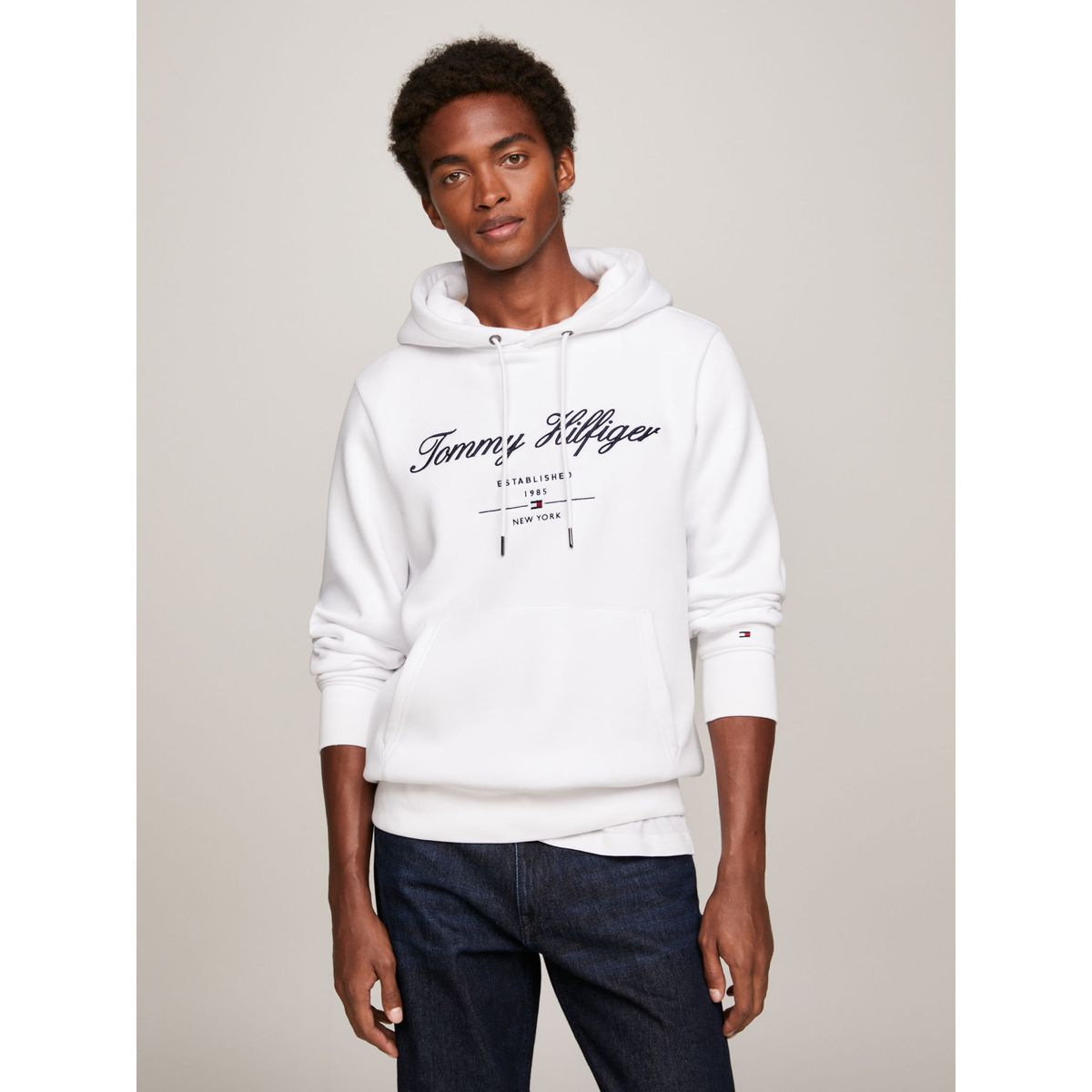 TOMMY HILFIGER - SWEATSHIRT SCRIPT LOGO HOODY