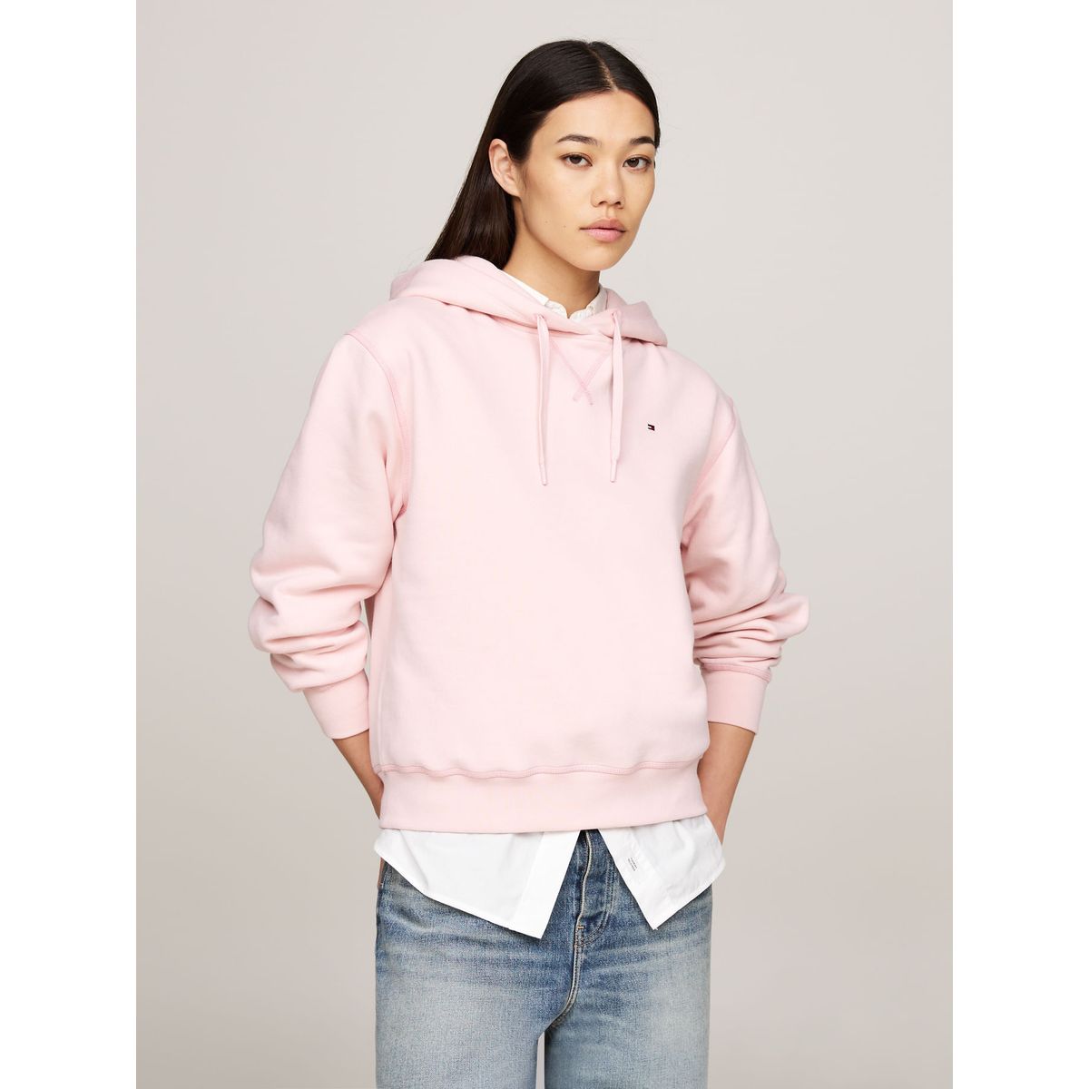 TOMMY HILFIGER - SWEATSHIRT REG FLAG ON CHEST HOODIE