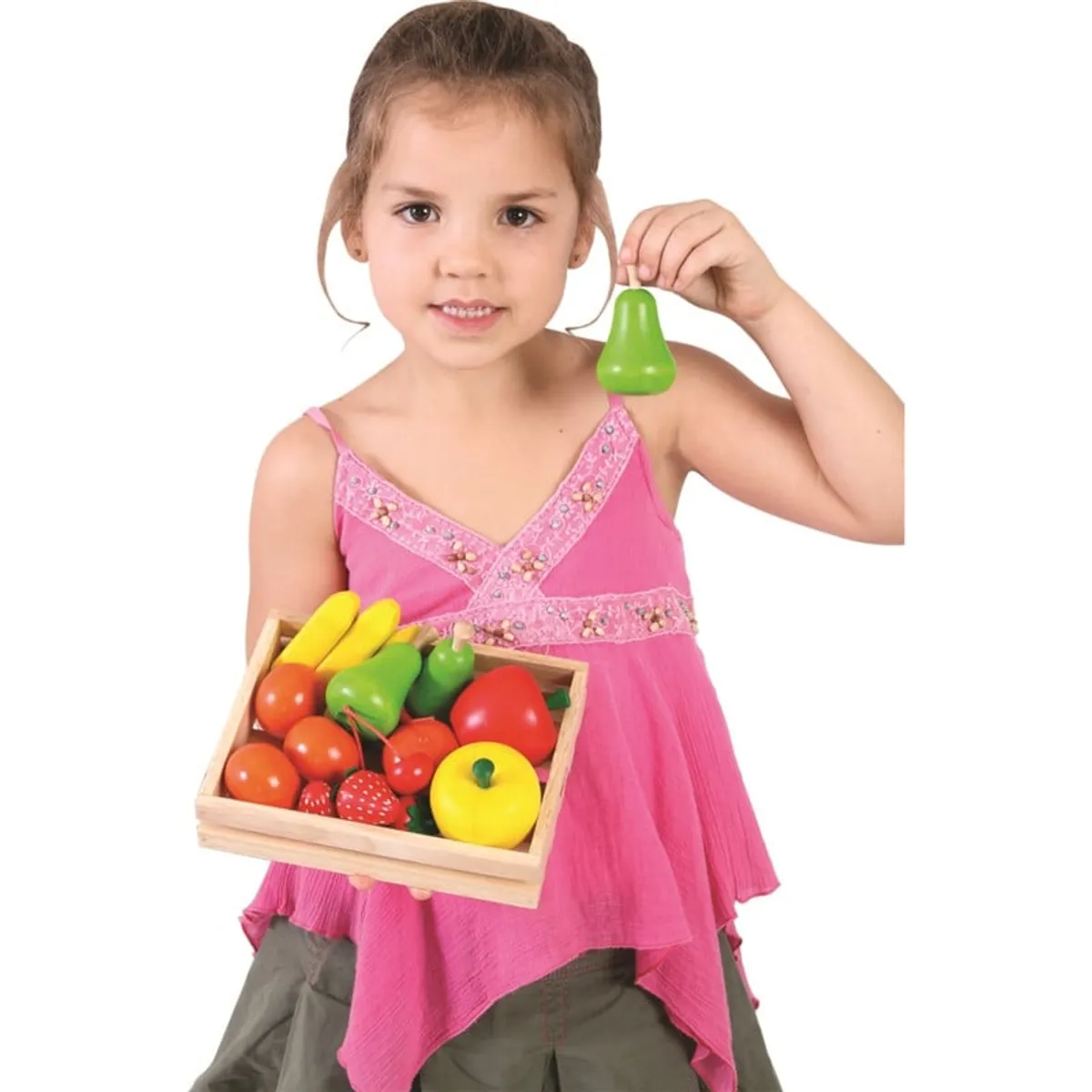 VOILA - Canasta de frutas de madera Voila